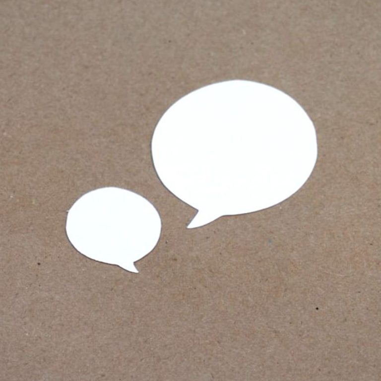 Strasser Design Ingenium – Grafikdesign, Texte, Konzepte Zwei Sprechblasen.
