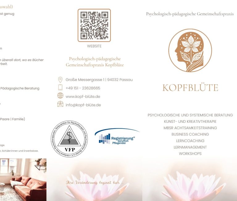 Strasser Design Ingenium – Grafikdesign, Texte, Konzepte Flyer einer Praxis.